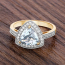 1.58 Carat Genuine Aquamarine and White Diamond 14K Yellow Gold Ring-4