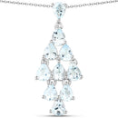 2.20 Carat Genuine Aquamarine .925 Sterling Silver Pendant-1