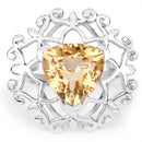 5.71 Carat Genuine Citrine .925 Sterling Silver Ring-4