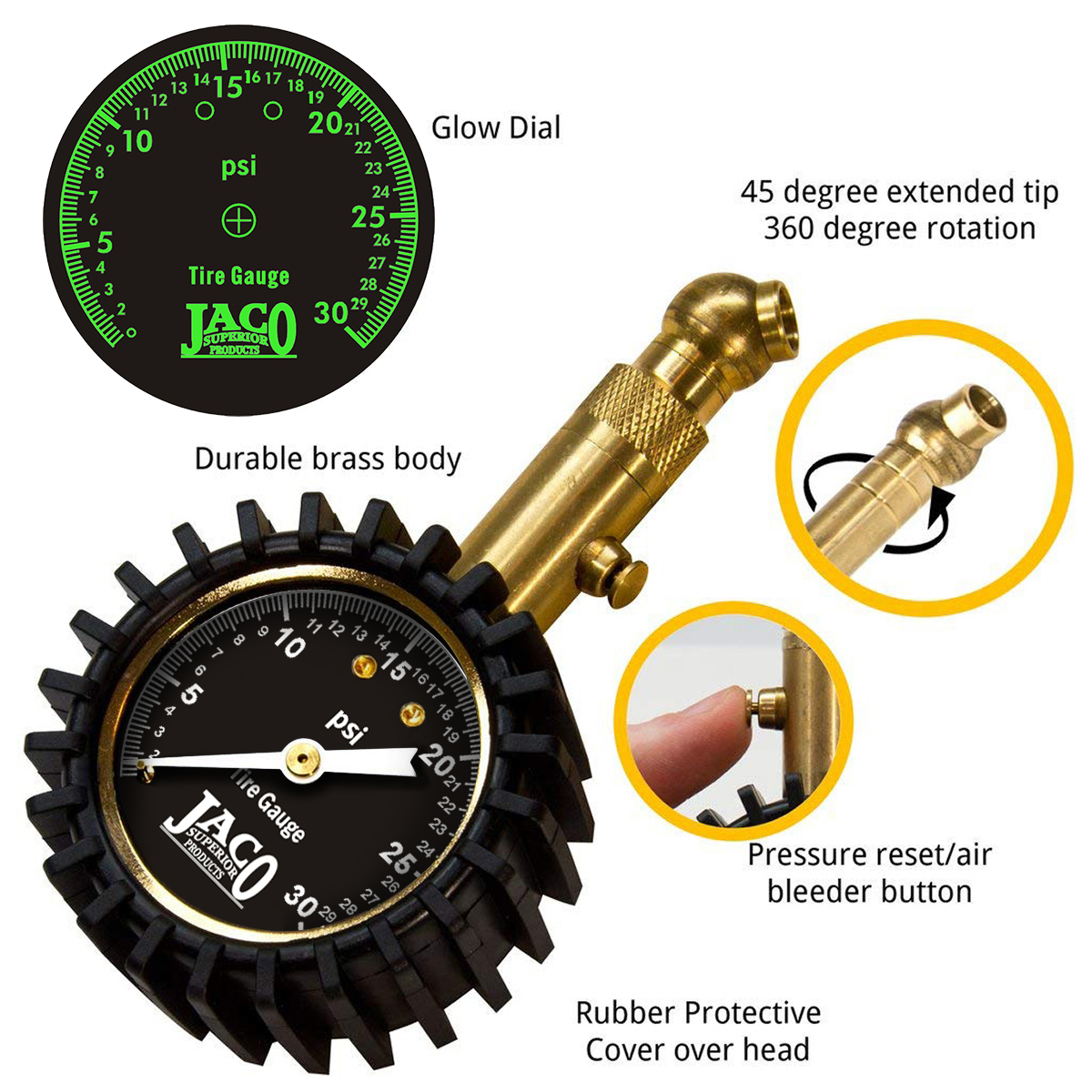 Elite® Low Pressure Tire Gauge - 30 PSI