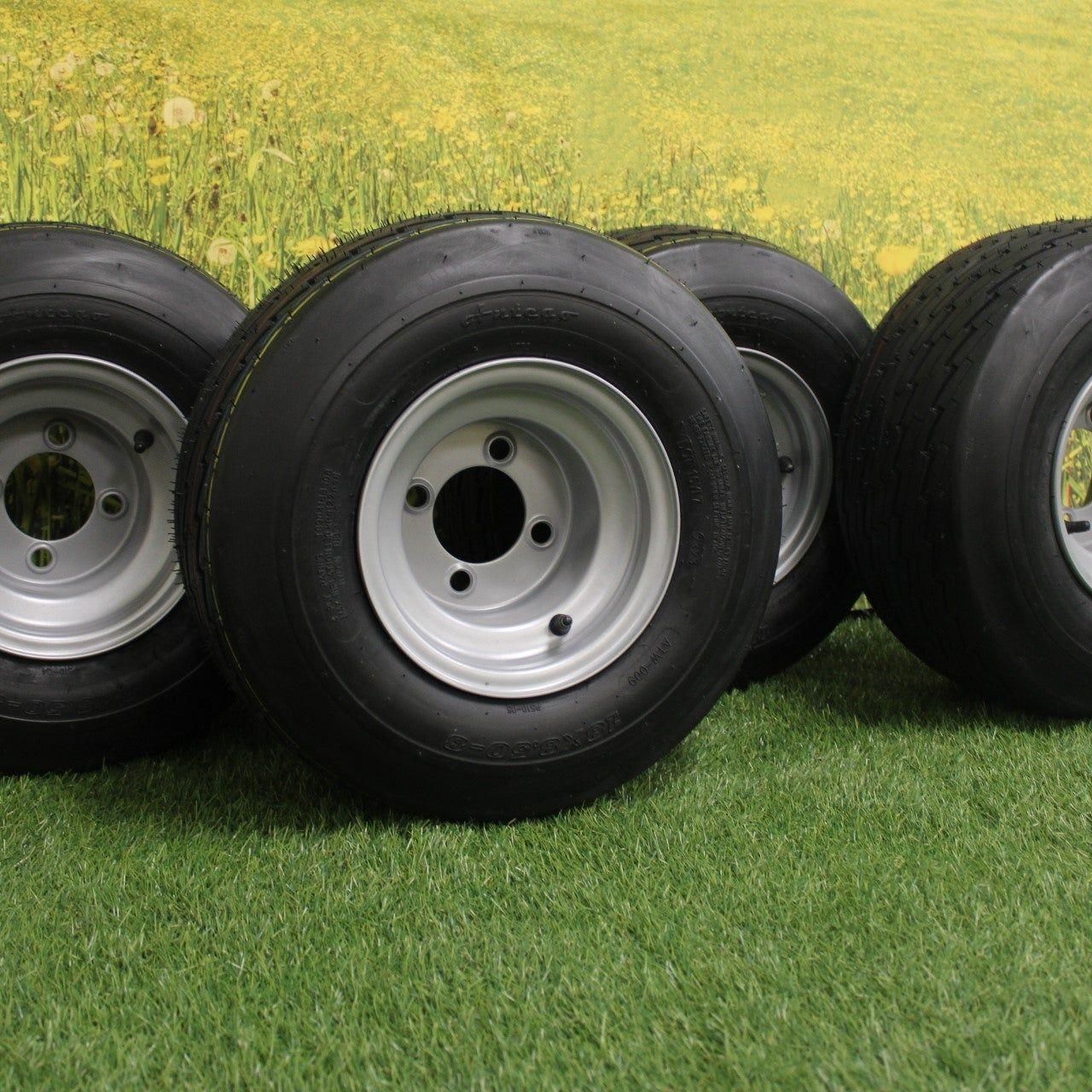 18x8.50-8 with 8x7 Gray Assembly for Golf Cart and Lawn Mower (Set of 4) - 0