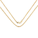 14K Yellow Gold 18inch 1.5mm Lite Rope Chain with Lobster Clasp-2
