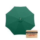 9ft Market Patio Umbrella 8 Rib Replacement Canopy Hunter Green-1