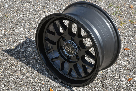 Overland Sector Hyperdrive Flow Formed 17x8.5 +25 5x108/5x114.3 73.1mm All Satin Black