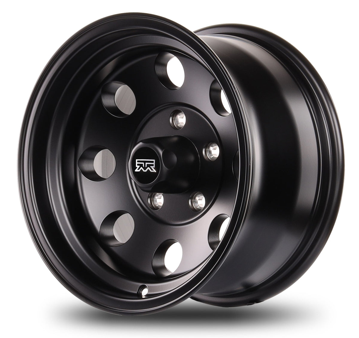 15x8 Mudder Trucker MT614 Deisel Satin Black 5x127 5x5 ET-19 Wheel Rim ...