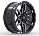 18x9 Mudder Trucker MT317 Barrier Black Milled 5x127 5x5 ET0 Wheel Rim-2