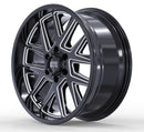 20x10 Mudder Trucker MT704 Asphalt Black Milled 6x139.7 6x5.5 ET-24 Wheel-5
