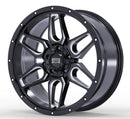 17x8.5 Mudder Trucker MT317 Barrier Black Milled 5x127 5x5 ET18 Wheel Rim-4