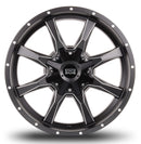 17x9 Mudder Trucker MT513 Black Milled 5x127 5x5 5x139.7 5x5.5 ET-12 Wheel-2