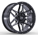 17x8.5 Mudder Trucker MT317 Barrier Black Milled 5x127 5x5 ET18 Wheel Rim-1