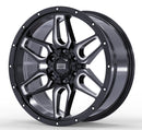 17x8.5 Mudder Trucker MT317 Barrier Black Milled 6x135 ET18 Wheel Rim-4