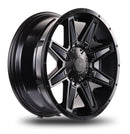 18x9 Mudder Trucker MT404 Deviant Black 5x139.7 5x5.5 5x150 ET18 Wheel Rim-4