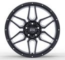 18x9 Mudder Trucker MT317 Barrier Black Milled 5x127 5x5 ET0 Wheel Rim-3