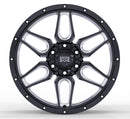 17x8.5 Mudder Trucker MT317 Barrier Black Milled 6x135 ET18 Wheel Rim-3