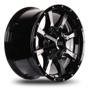 17x9 Mudder Trucker MT513 Black Machined 5x127 5x5 5x139.7 5x5.5 ET-12 Wheel-3