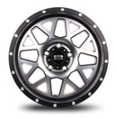 18x9 Mudder Trucker MT859 Mutiny Black Machined 5x127 5x5 ET-12 Wheel Rim-2