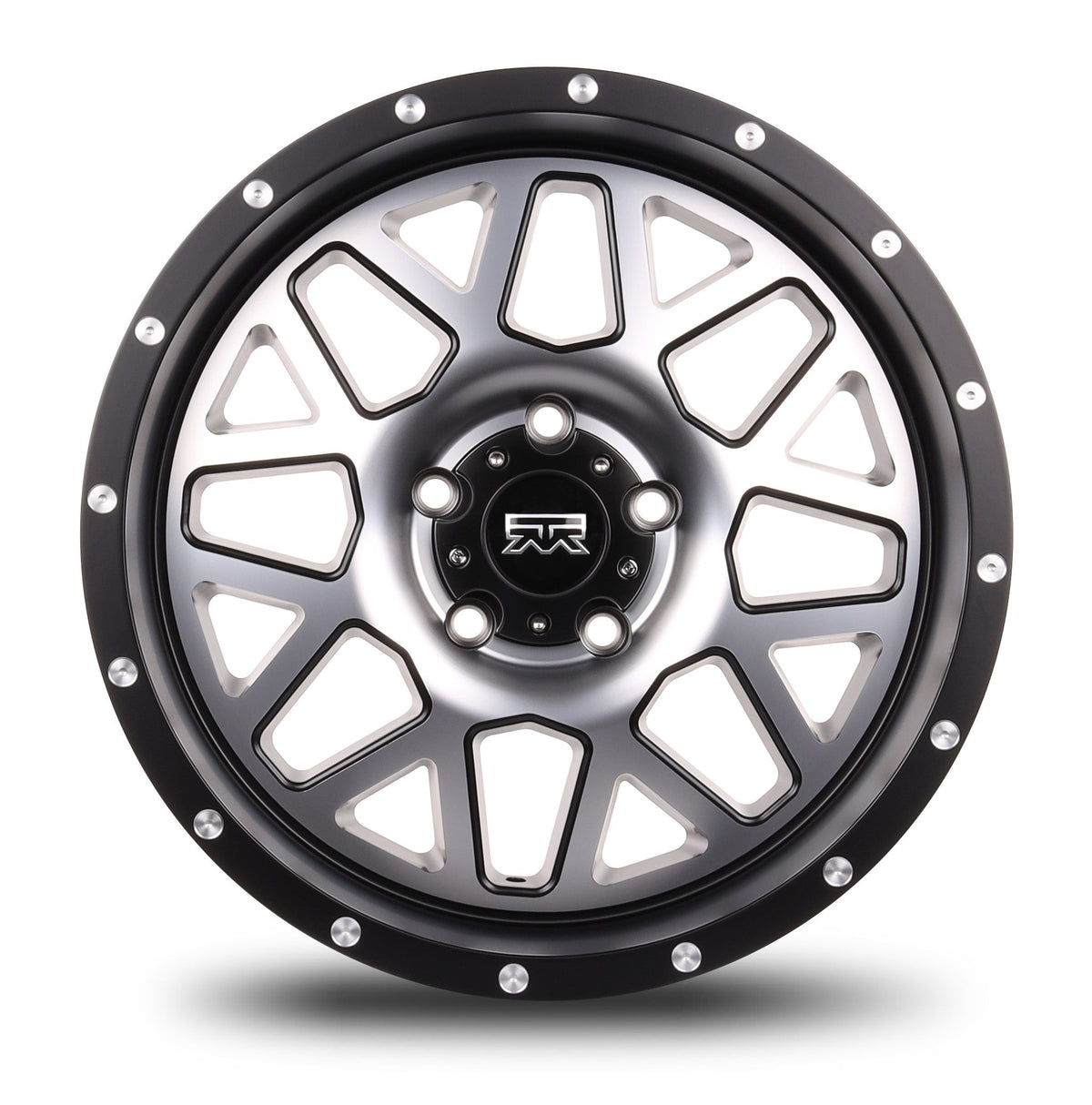 18x9 Mudder Trucker MT859 Mutiny Black Machined 5x127 5x5 ET-12 Wheel ...