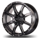 17x9 Mudder Trucker MT513 Black Milled 5x127 5x5 5x139.7 5x5.5 ET-12 Wheel-4