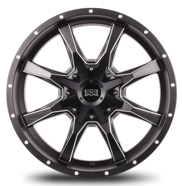 20x9 Mudder Trucker MT513 Breakover Black Milled 8x180 ET18 Wheel Rim