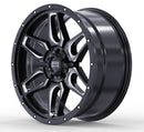 18x9 Mudder Trucker MT317 Barrier Black Milled 5x127 5x5 ET0 Wheel Rim-5