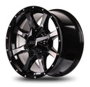 17x9 Mudder Trucker MT513 Black Machined 5x127 5x5 5x139.7 5x5.5 ET-12 Wheel-5