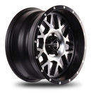 18x9 Mudder Trucker MT859 Mutiny Black Machined 5x127 5x5 ET-12 Wheel Rim-3