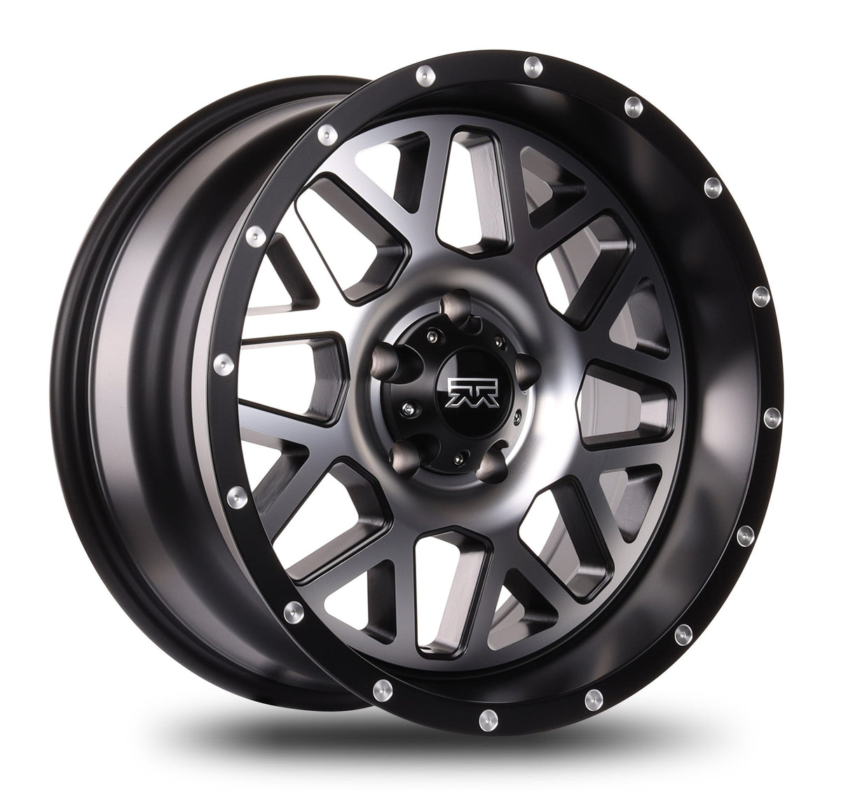 18x9 Mudder Trucker MT859 Mutiny Black Machined 5x127 5x5 ET-12 Wheel ...