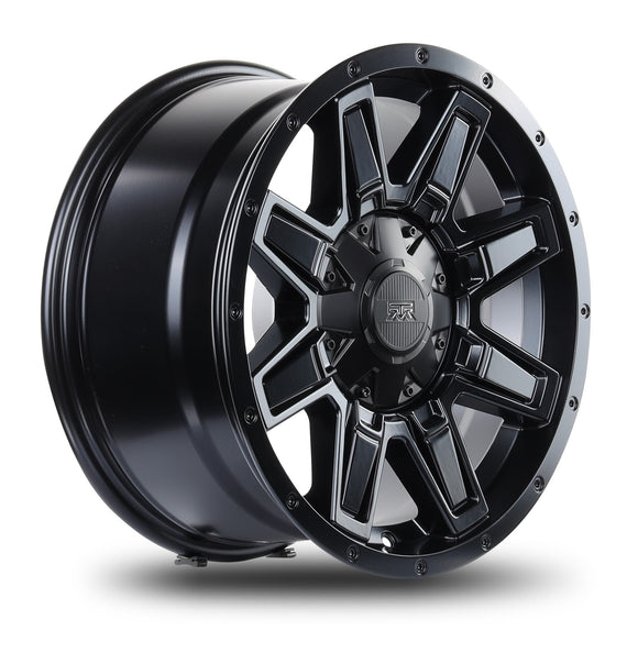 17x8.5 Mudder Trucker MT404 Deviant Black 5x127 5x5 5x139.7 5x5.5 -6 Wheel