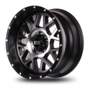 18x9 Mudder Trucker MT859 Mutiny Black Machined 5x127 5x5 ET-12 Wheel Rim-5