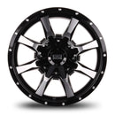 17x9 Mudder Trucker MT513 Black Machined 5x127 5x5 5x139.7 5x5.5 ET-12 Wheel-2