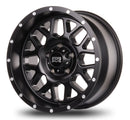 17x9 Mudder Trucker MT859 Mutiny Satin Black 5x127 5x5 ET-12 Wheel Rim-4