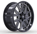 20x10 Mudder Trucker MT704 Asphalt Black Milled 6x139.7 6x5.5 ET-24 Wheel-2