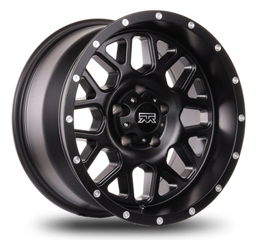 17x9 Mudder Trucker MT859 Mutiny Satin Black 5x127 5x5 ET-12 Wheel Rim