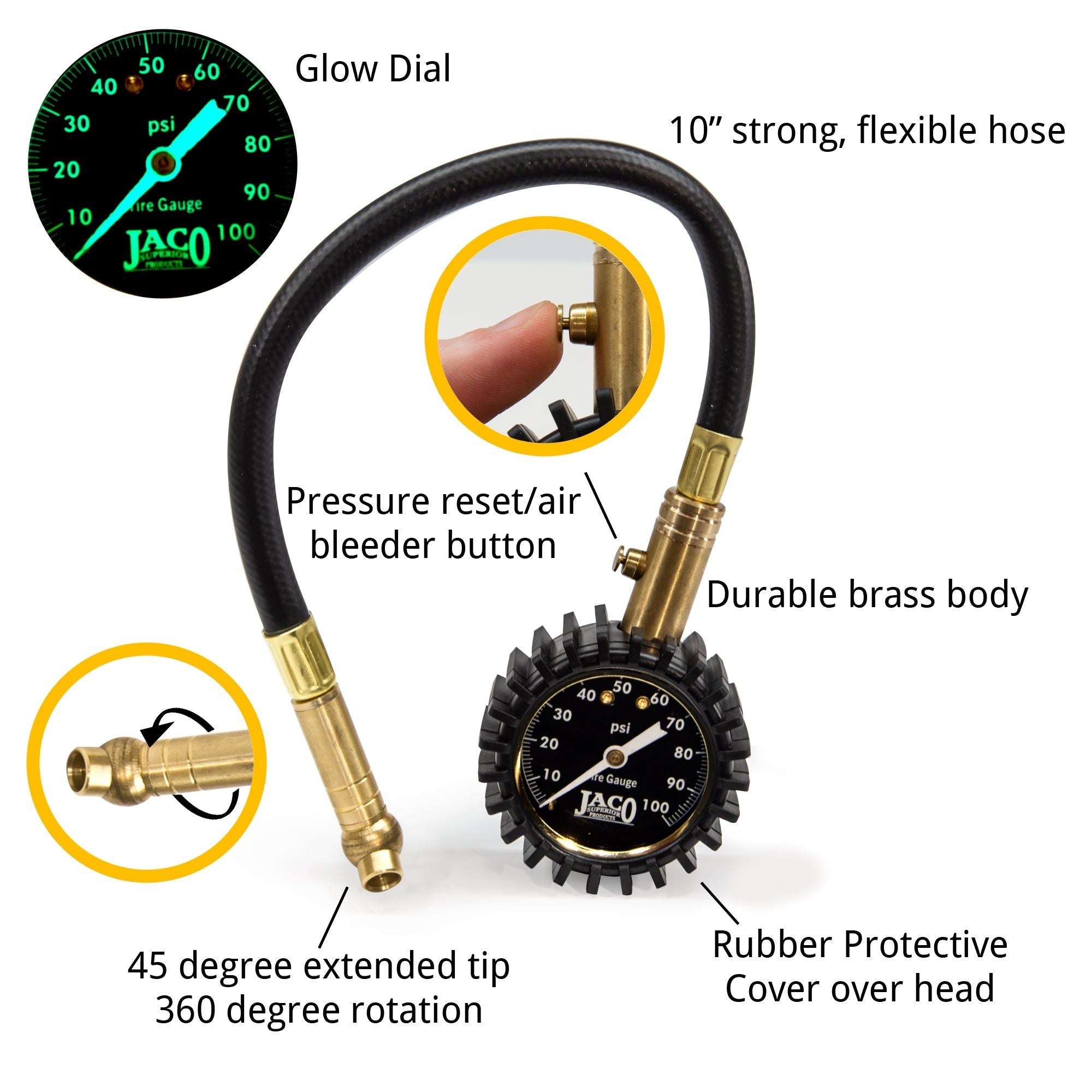 ElitePro™ Tire Pressure Gauge - 100 PSI - 0