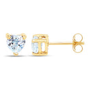 0.70 Carat Genuine Blue Topaz 14K Yellow Gold Earrings-2