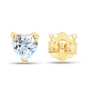 0.70 Carat Genuine Blue Topaz 14K Yellow Gold Earrings-3