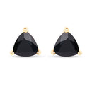 0.70 Carat Genuine Black Sapphire 14K Yellow Gold Earrings-4