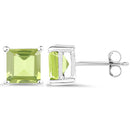 2.30 Carat Genuine Peridot .925 Sterling Silver Earrings-5