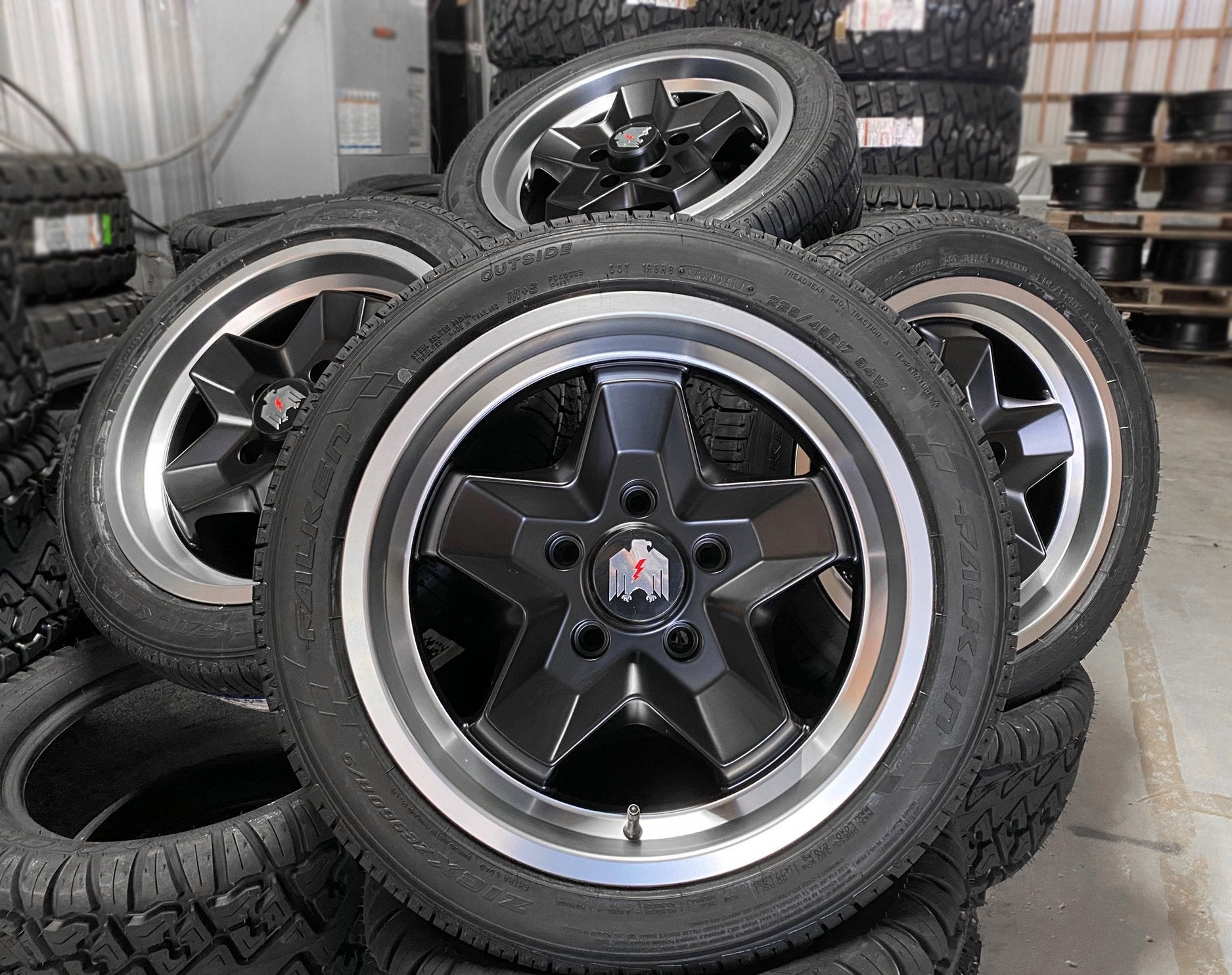 944 COOKIE CUTTER | Satin Black Machined Lip | Antego Tire & Wheel