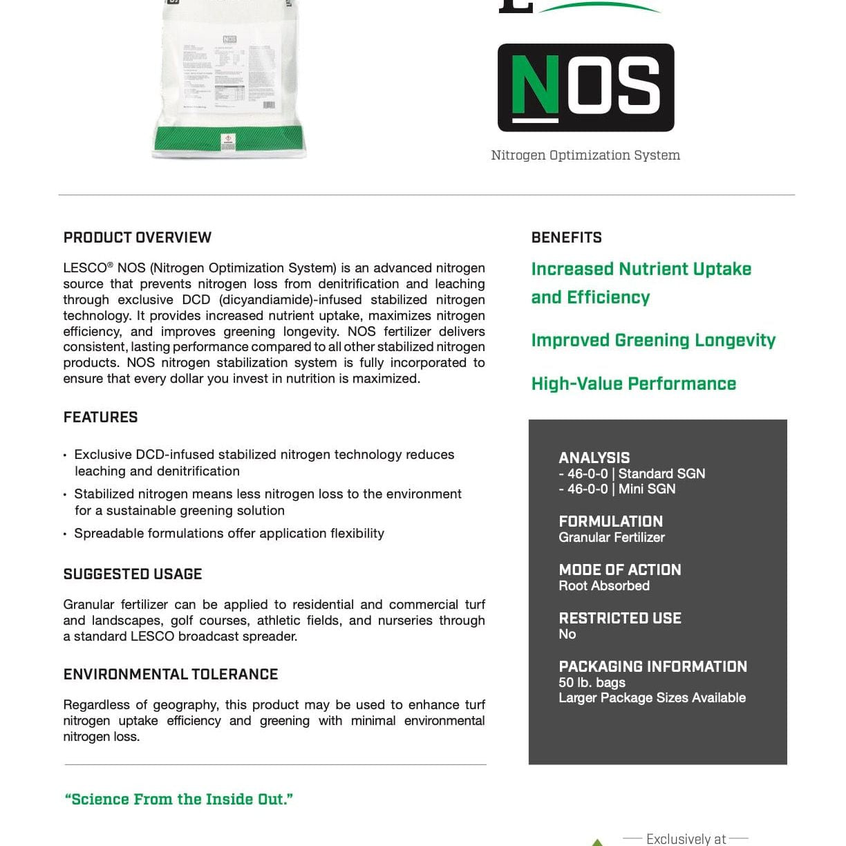 Lesco Starter Fertilizer 18-24-12 with NOS