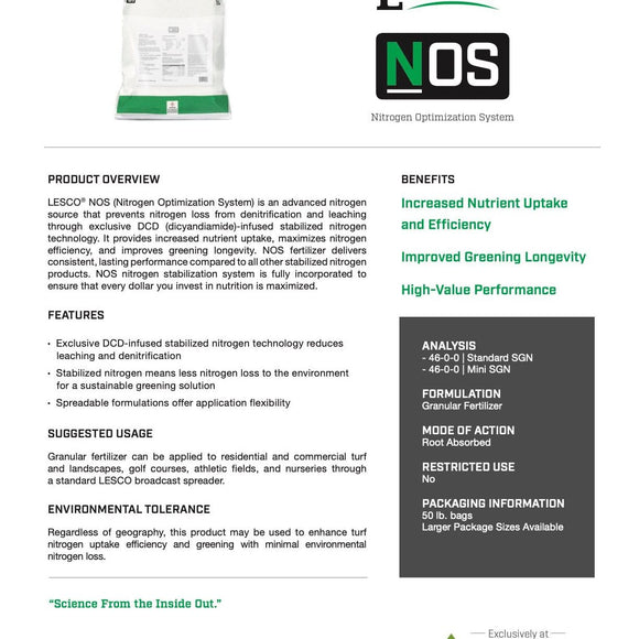 Lesco Starter Fertilizer 18-24-12 with NOS