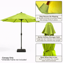 9ft Market Patio Umbrella 8 Rib Replacement Canopy Avocado Lime Green-2