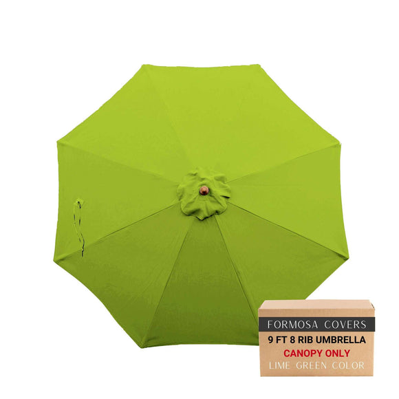 9ft Market Patio Umbrella 8 Rib Replacement Canopy Avocado Lime Green