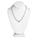 29.48 Carat Genuine Blue Topaz and Peridot .925 Sterling Silver Necklace-4