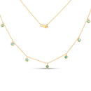 0.90 Carat Genuine Zambian Emerald 10K Yellow Gold Necklace-5