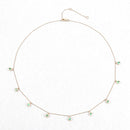 0.90 Carat Genuine Zambian Emerald 10K Yellow Gold Necklace-8