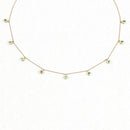 0.90 Carat Genuine Zambian Emerald 10K Yellow Gold Necklace-9