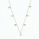 0.90 Carat Genuine Zambian Emerald 10K Yellow Gold Necklace-10