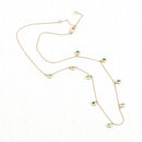 0.90 Carat Genuine Zambian Emerald 10K Yellow Gold Necklace-11