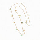 0.90 Carat Genuine Zambian Emerald 10K Yellow Gold Necklace-12